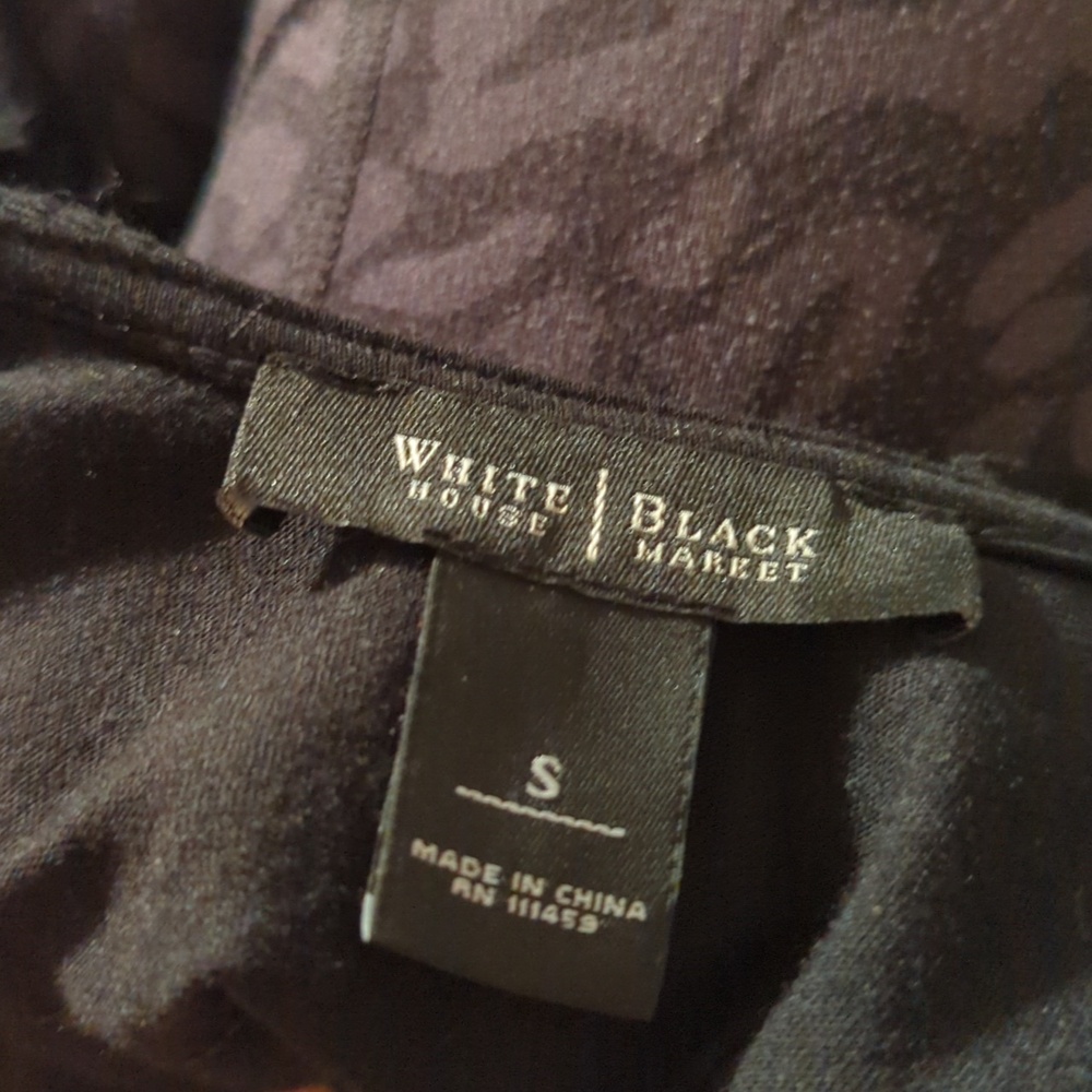 WHBM Black Pleated Tiered Mini Sassy Whimsical Ruffle Dress Sz S - Picture 8 of 10